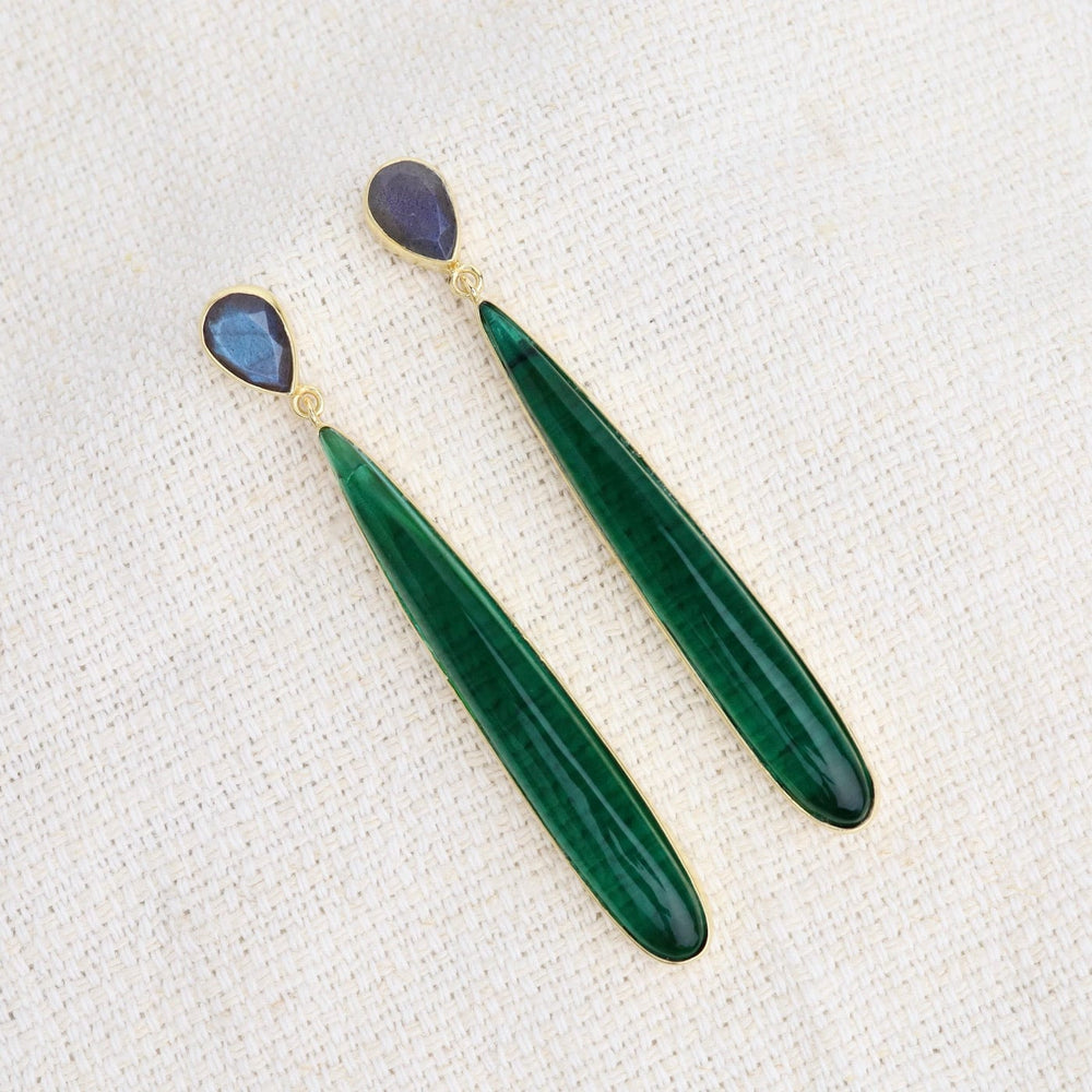 
                  
                    EAR-GPL Labradorite & Long Teardrop Tourmaline Earring
                  
                