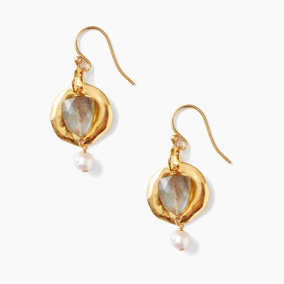 EAR-GPL Labradorite & Pearl Ostra Earrings