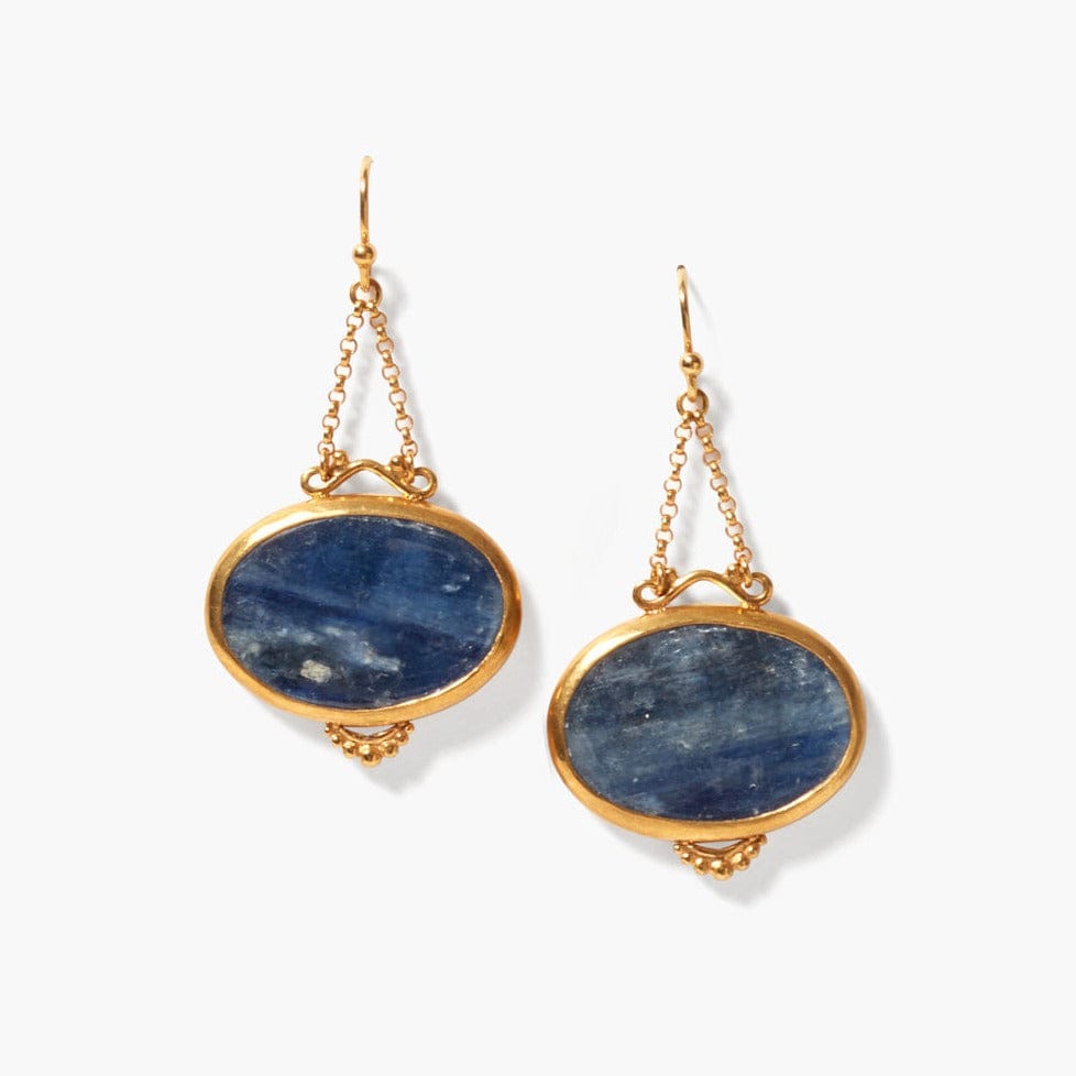 EAR-GPL LAKE DROP EARRINGS KYANITE