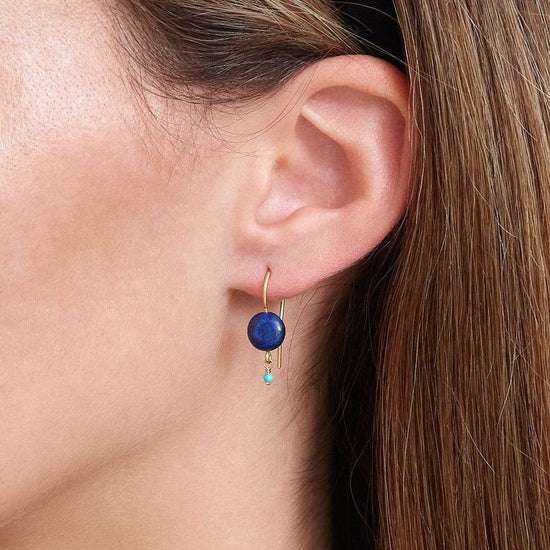 EAR-GPL Lapis Coin Earrings