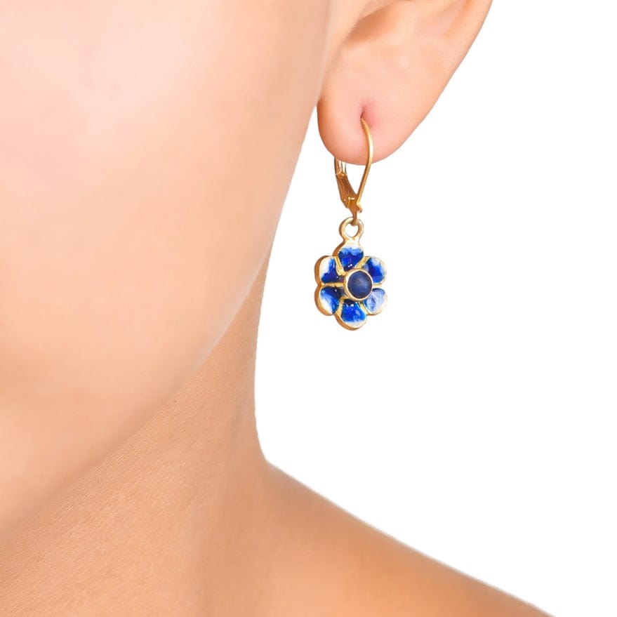 
                  
                    EAR-GPL Lapis Gold Plated Brass Enamel Earring
                  
                