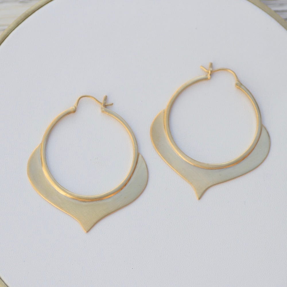 
                      
                        EAR-GPL Large Alhambra Hoop - Gold Plate
                      
                    