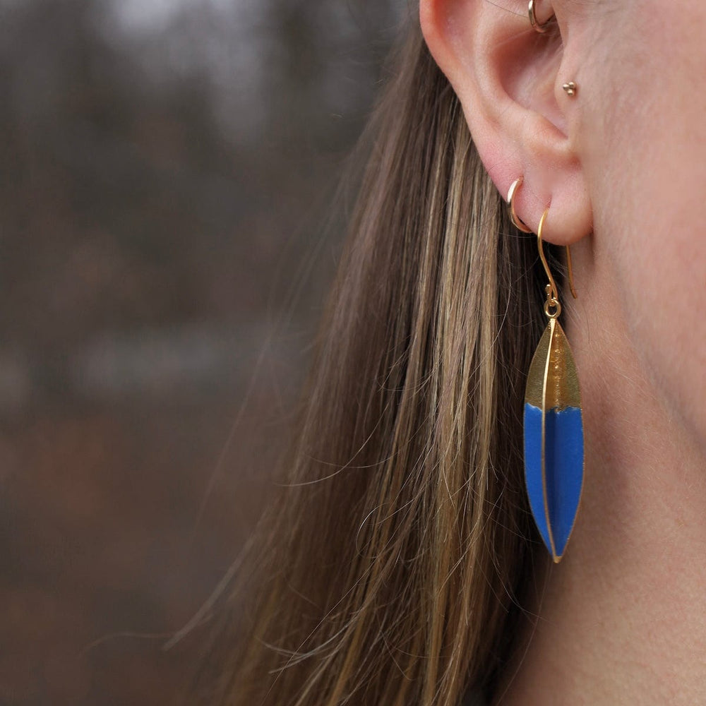 EAR-GPL Large Architectural Pod Earrings - Blue Wedgewood