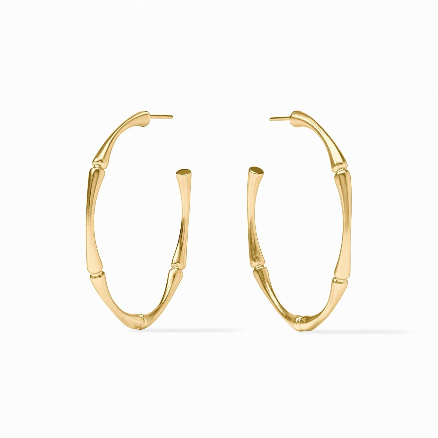 EAR-GPL Large Bamboo Hoop Earrings