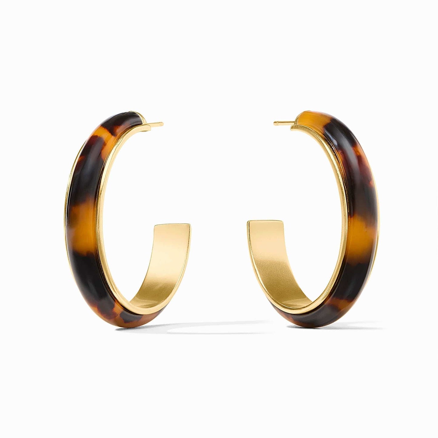 EAR-GPL Large Tortoiseshell Carnaby Hoop Earrings