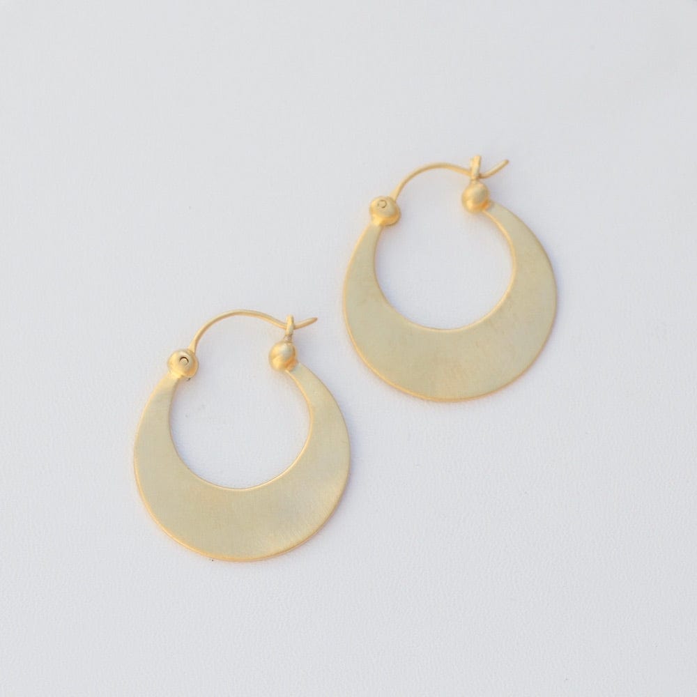 EAR-GPL Large Tribal Hoop - Gold Plate