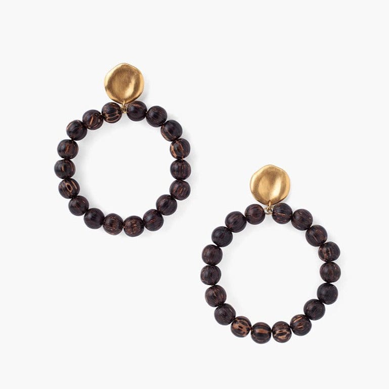 
                      
                        EAR-GPL Large Wooden Bead Hoop Earrings
                      
                    