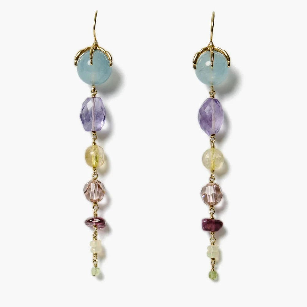 EAR-GPL Lark Tiered Drop Earrings Multi Mix