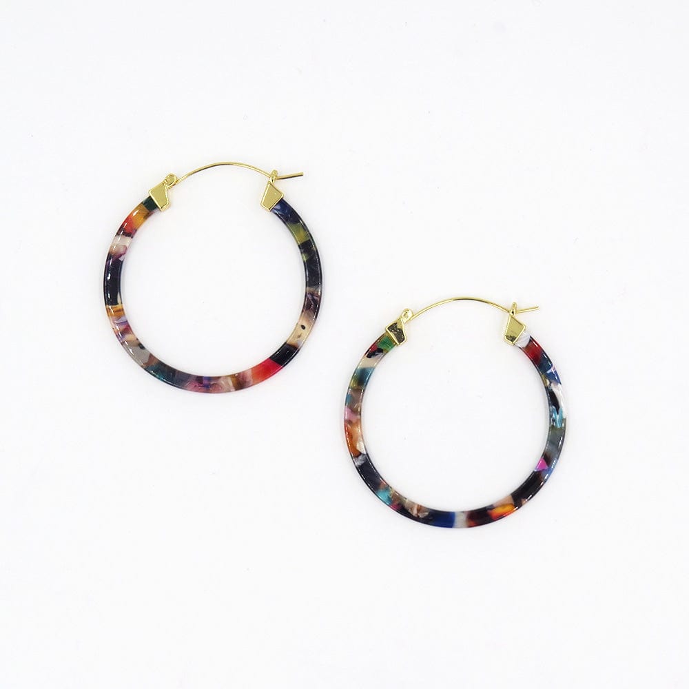 
                      
                        EAR-GPL LIGHT CONFETTI RESIN HOOP EARRING
                      
                    