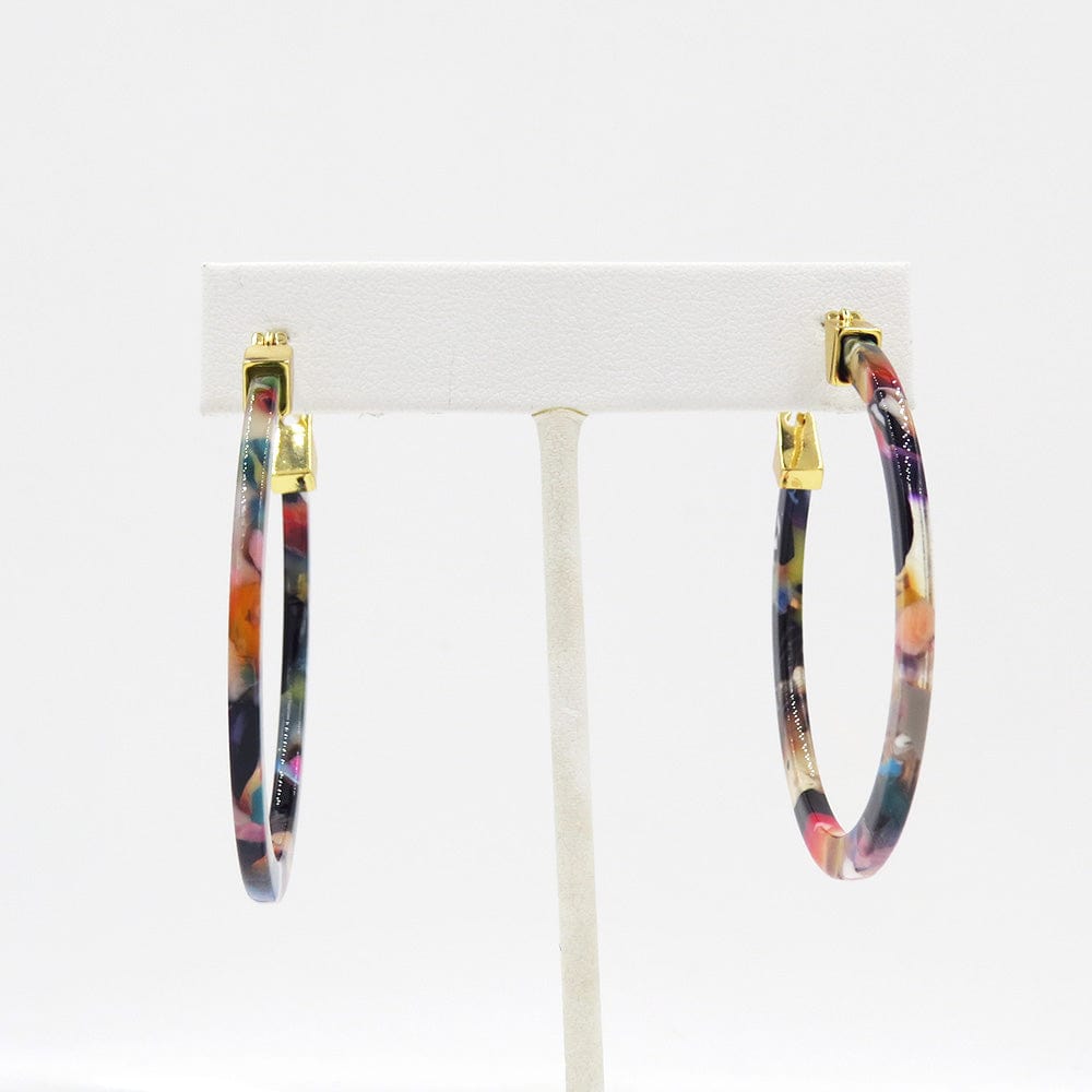 
                      
                        EAR-GPL LIGHT CONFETTI RESIN HOOP EARRING
                      
                    