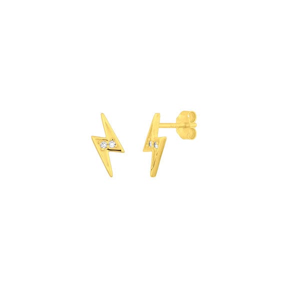 EAR-GPL Lightning Studs in 18k Gold Plated Sterling Silver