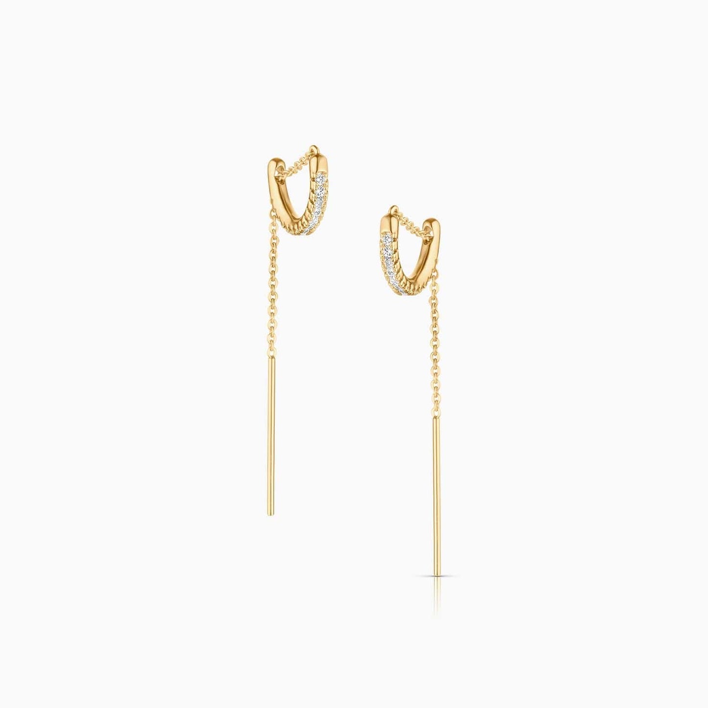 EAR-GPL Lila Pave Threader Earrings