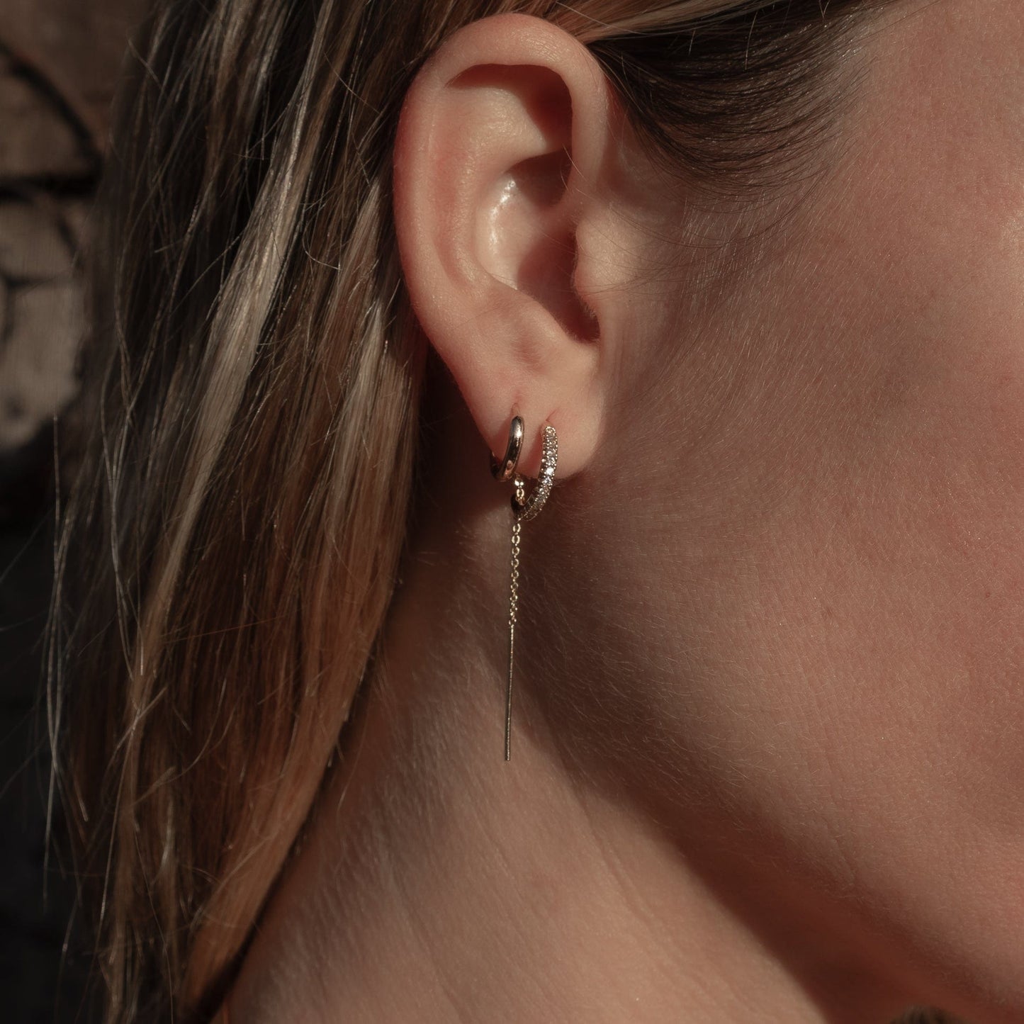 EAR-GPL Lila Pave Threader Earrings