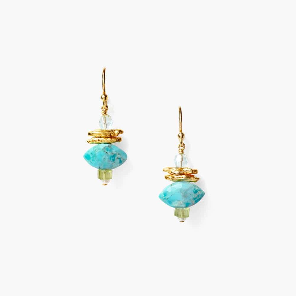 EAR-GPL Lisbeth Drop Earrings Turquoise Mix