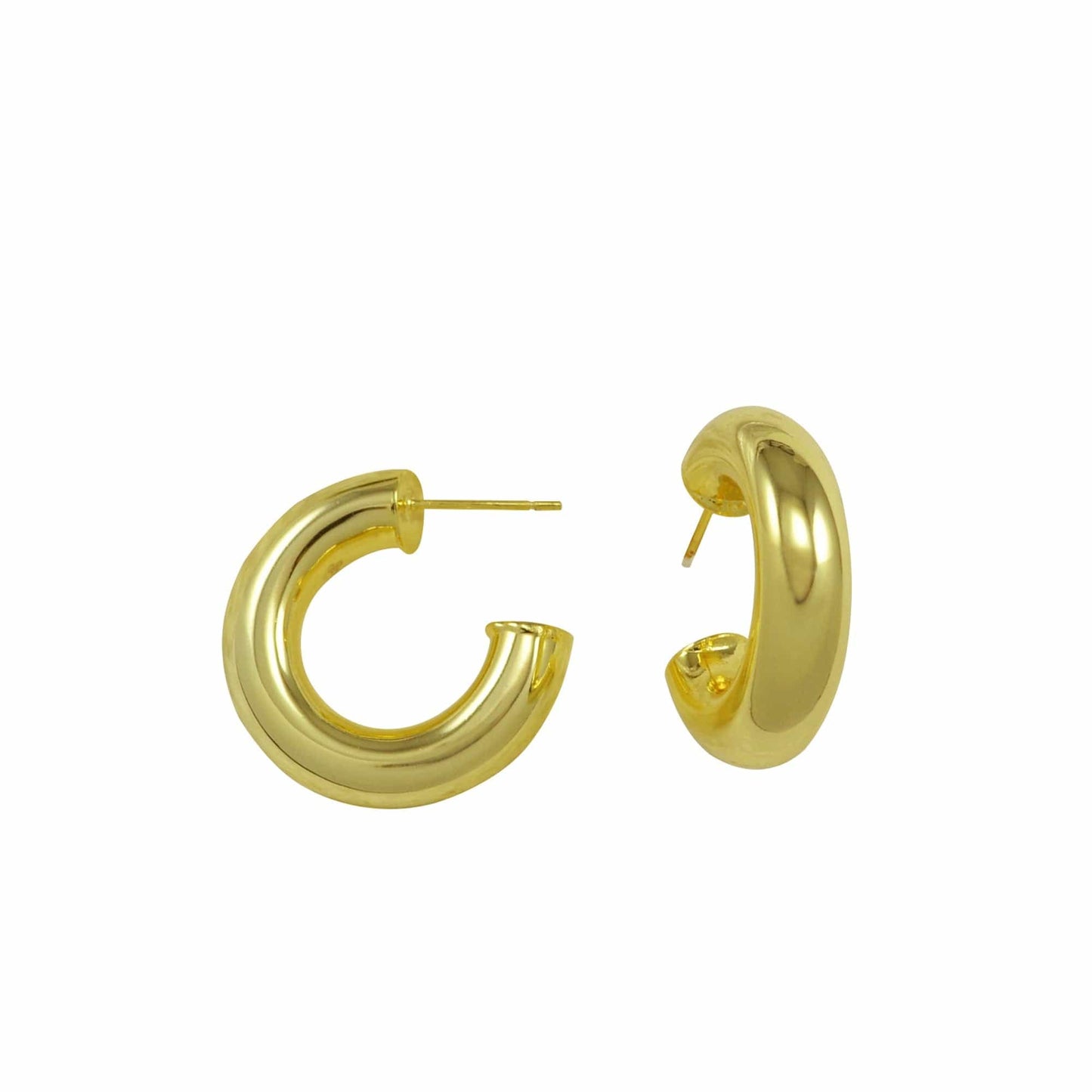 EAR-GPL Liso Hoop Earrings