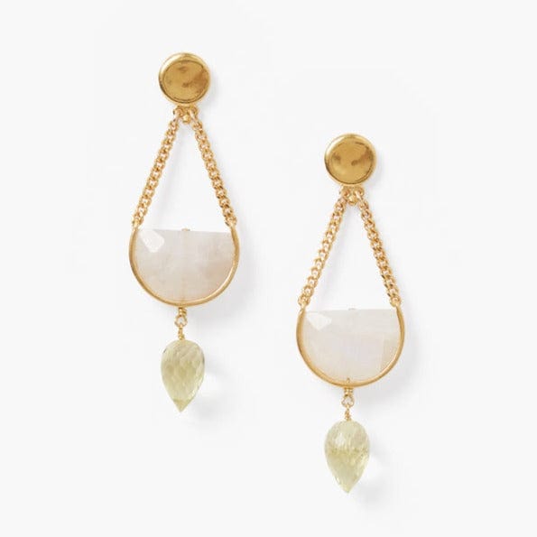 EAR-GPL Luna Teardrop Earrings Moonstone Mix