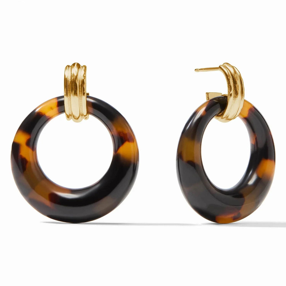 EAR-GPL Madison Doorknocker Tortoiseshell Earrings