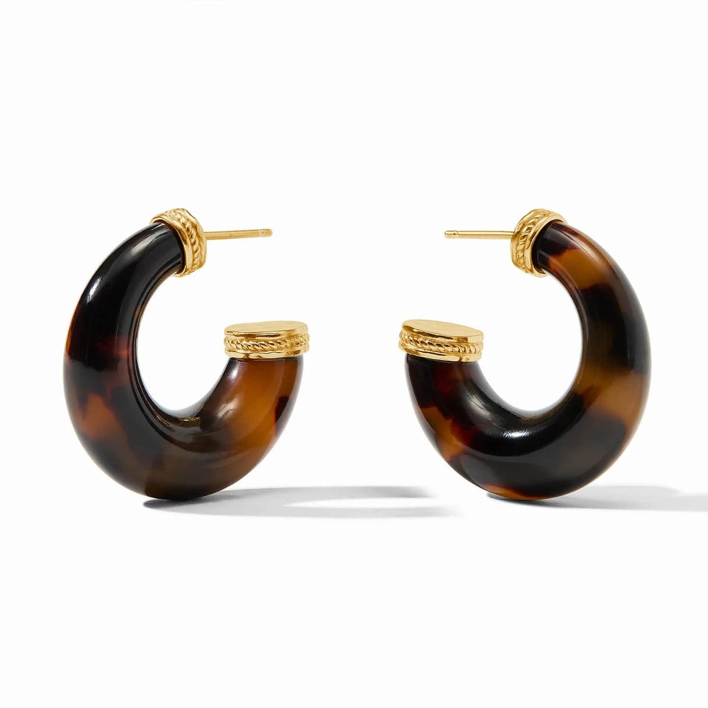 EAR-GPL Madison Statement Medium Tortoiseshell Hoop Earrings