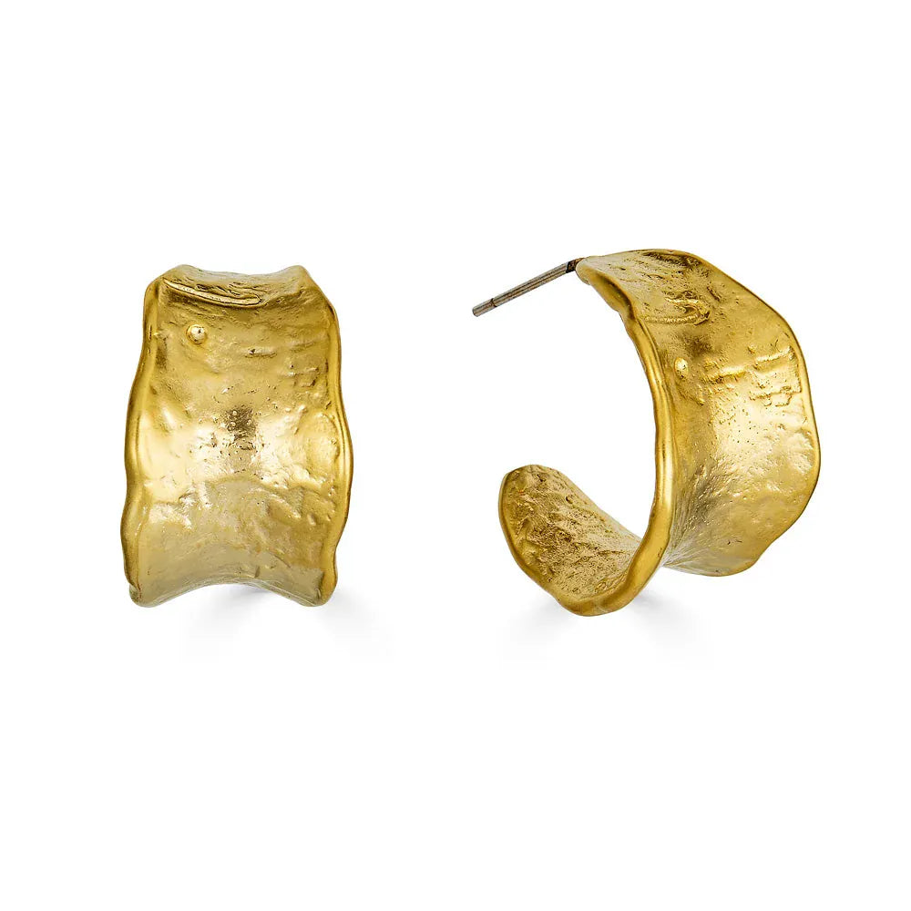 EAR-GPL Matte Gold Hoops