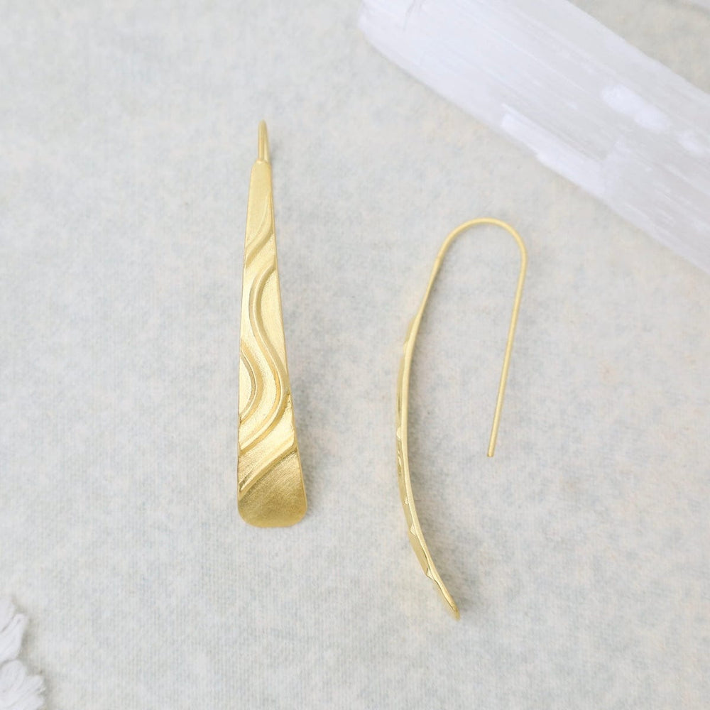 
                      
                        EAR-GPL Matte Gold with Wave Design Earrings
                      
                    