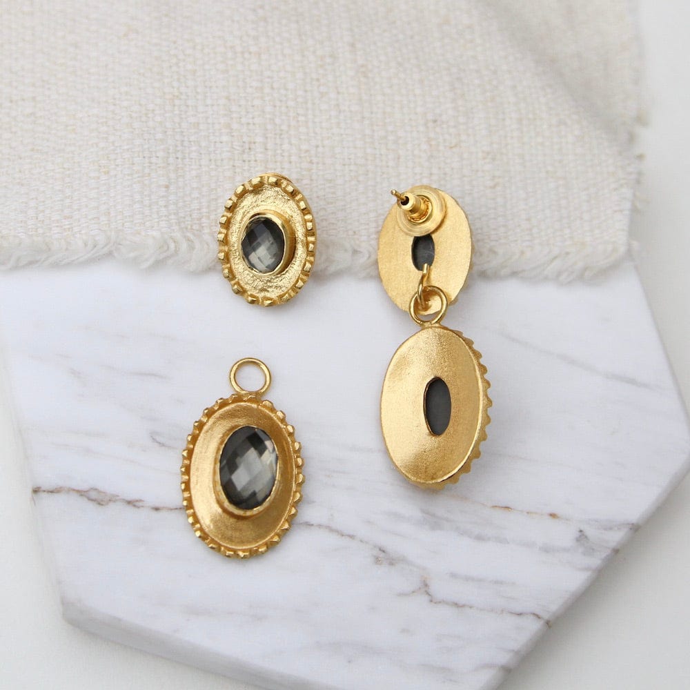 
                  
                    EAR-GPL Medaglia Oval Pyrite Earring
                  
                