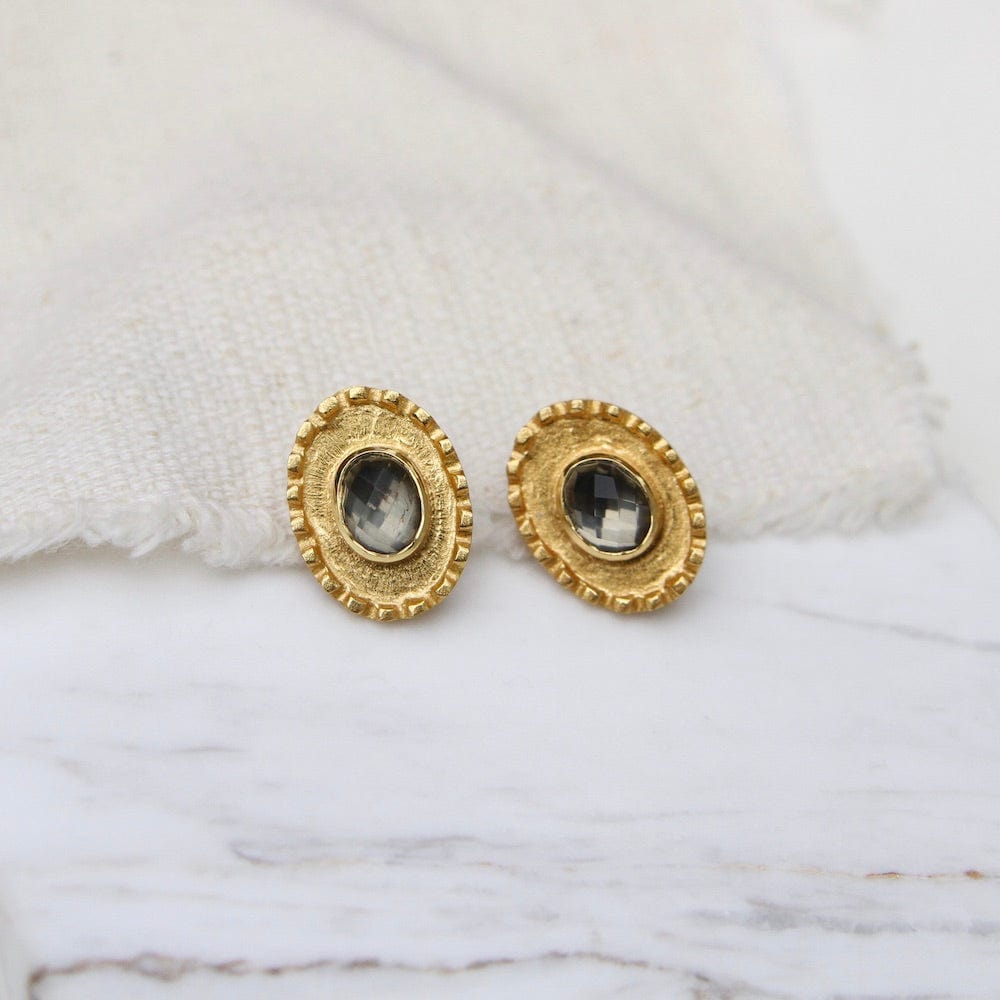 
                  
                    EAR-GPL Medaglia Oval Pyrite Earring
                  
                