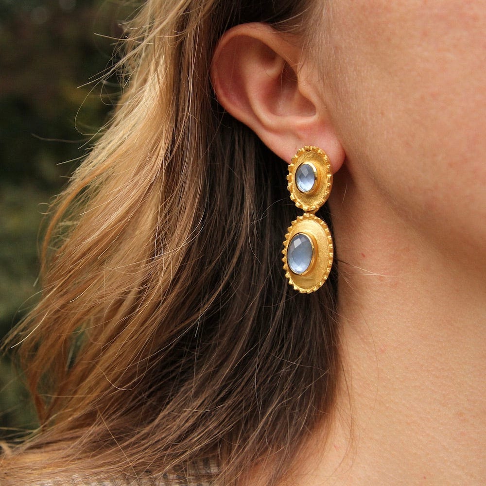 EAR-GPL Medaglia Oval Tanzanite Earring