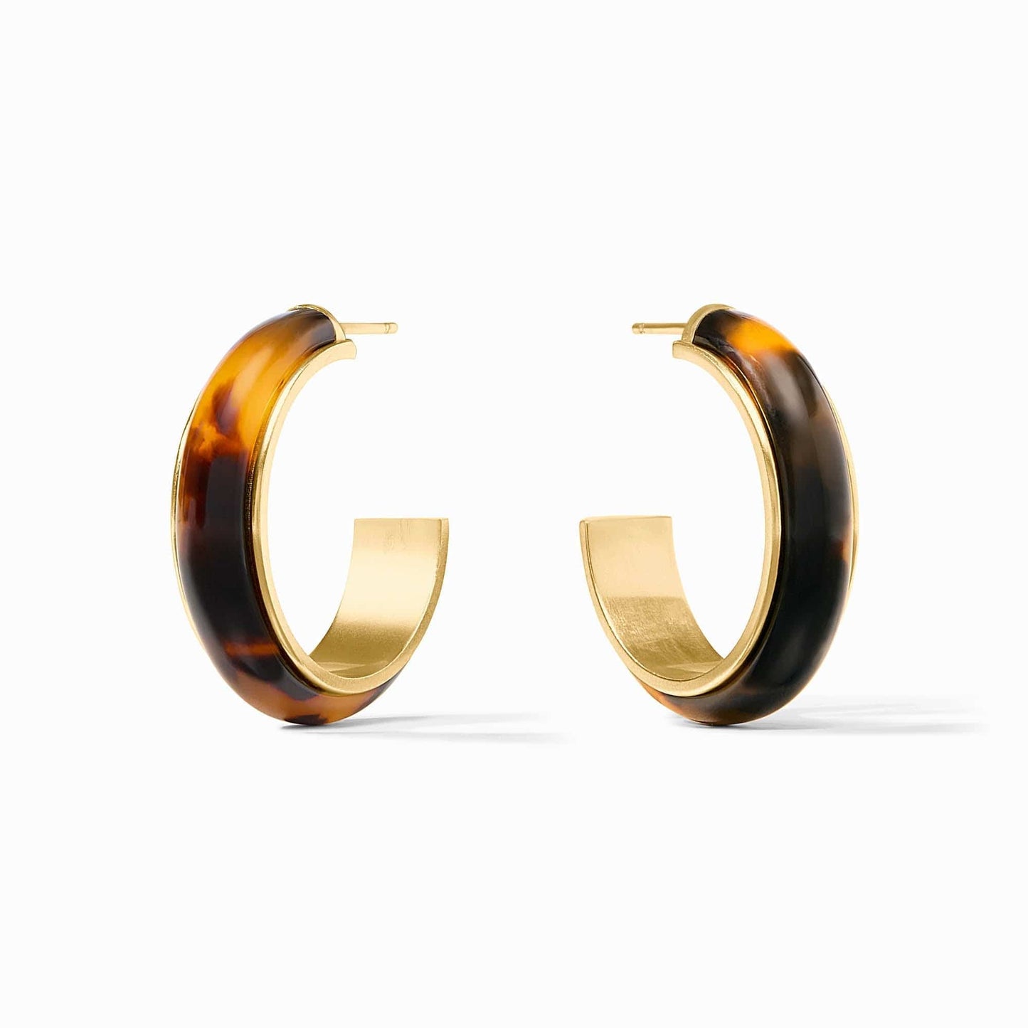 EAR-GPL Medium Tortoiseshell Carnaby Hoop Earrings