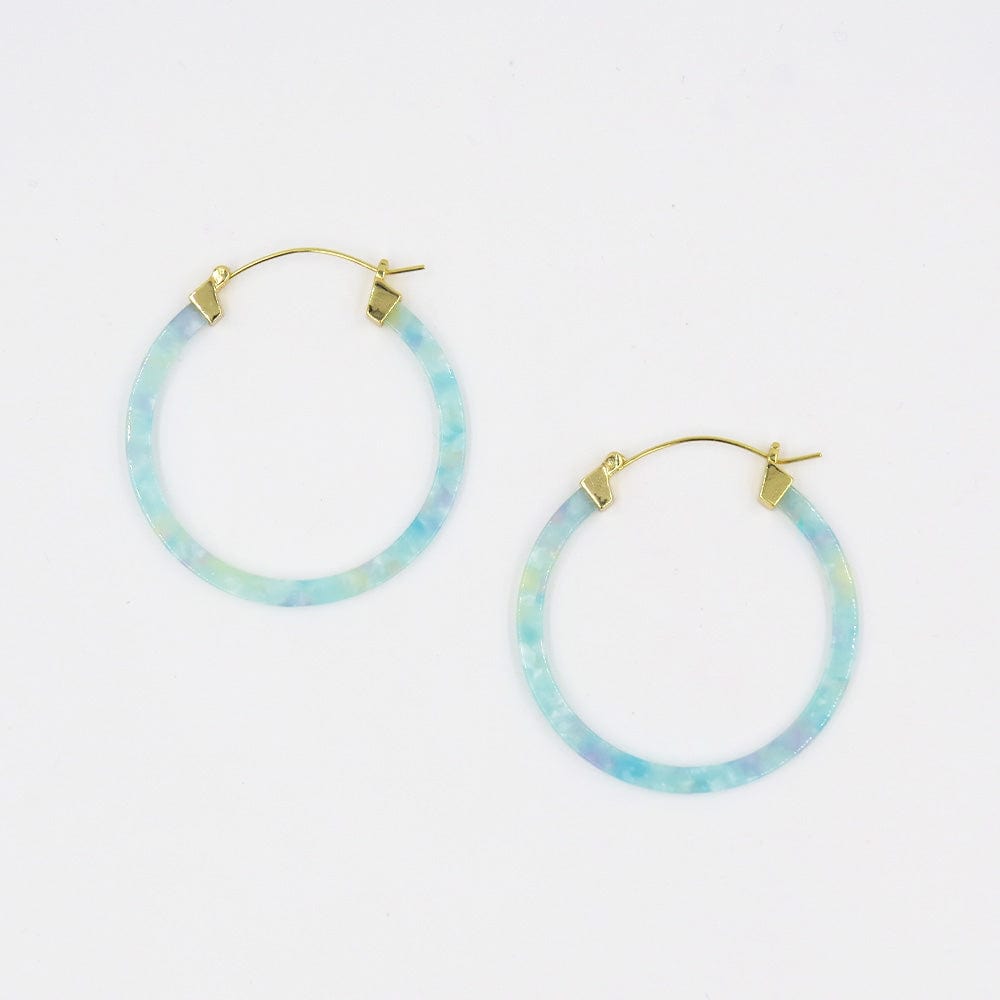 EAR-GPL MERMAID RESIN HOOP EARRING