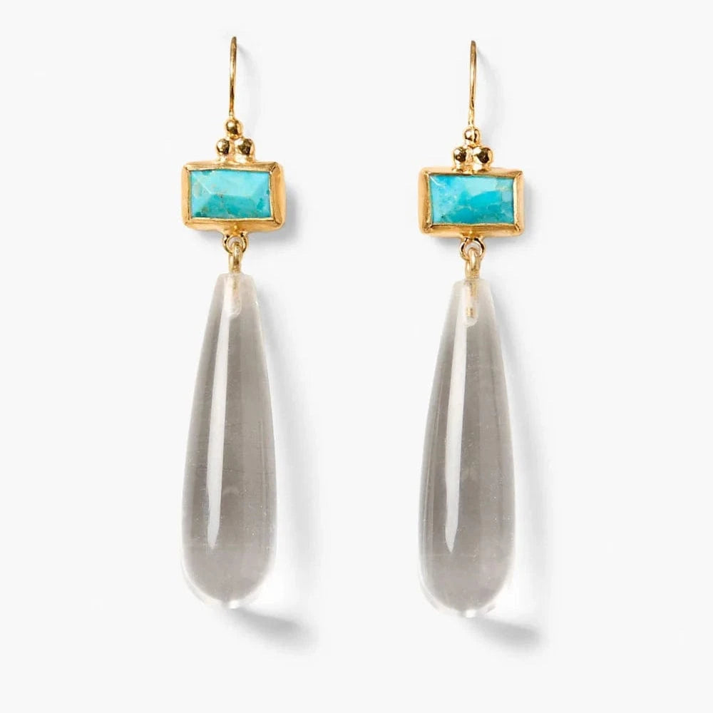 EAR-GPL Messina Earrings Clear Quartz
