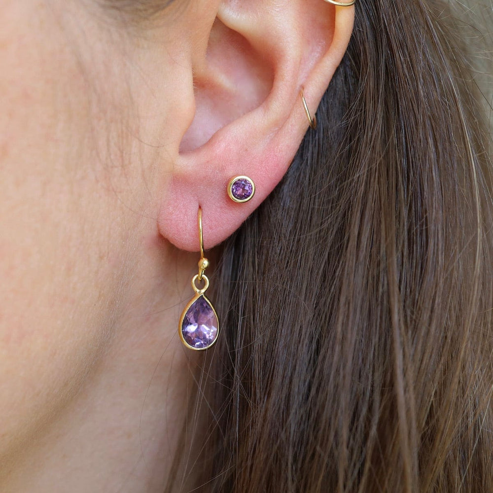 
                      
                        EAR-GPL Mini Amethyst Dot Post Earring ~ Gold Plated
                      
                    