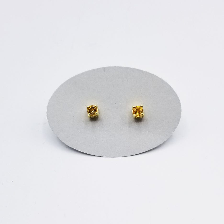 EAR-GPL Mini Citrine Post Earring ~ Gold Plated