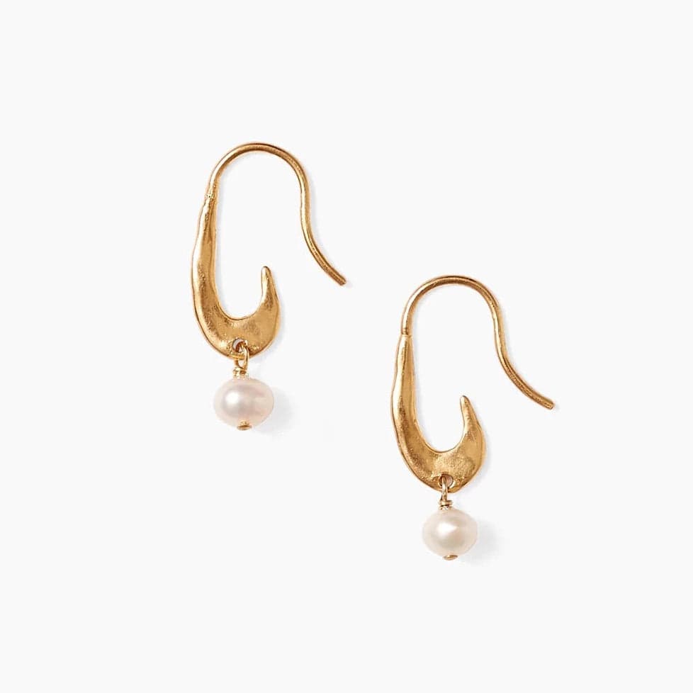 EAR-GPL Mini Gold Gala Crescent Pearl Earrings