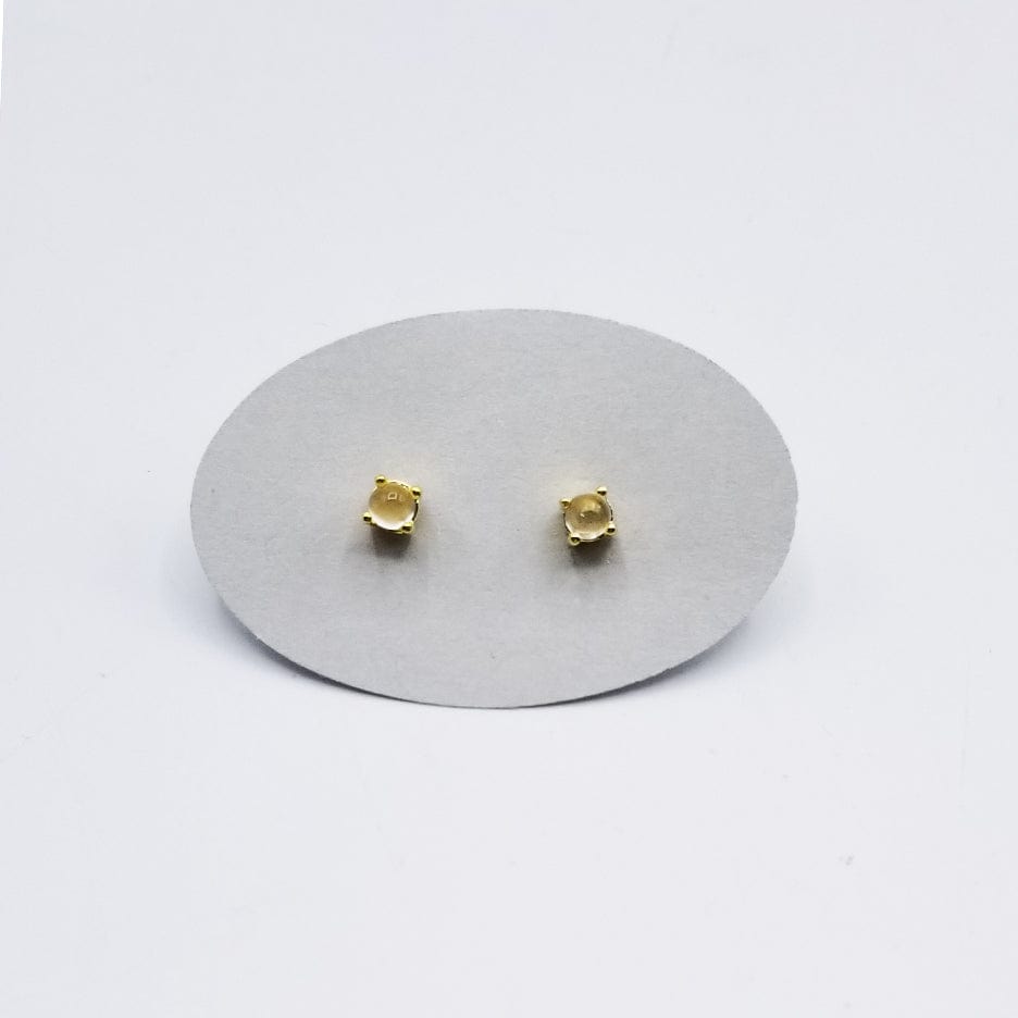 EAR-GPL Mini Moonstone Post Earring ~ Gold Plated