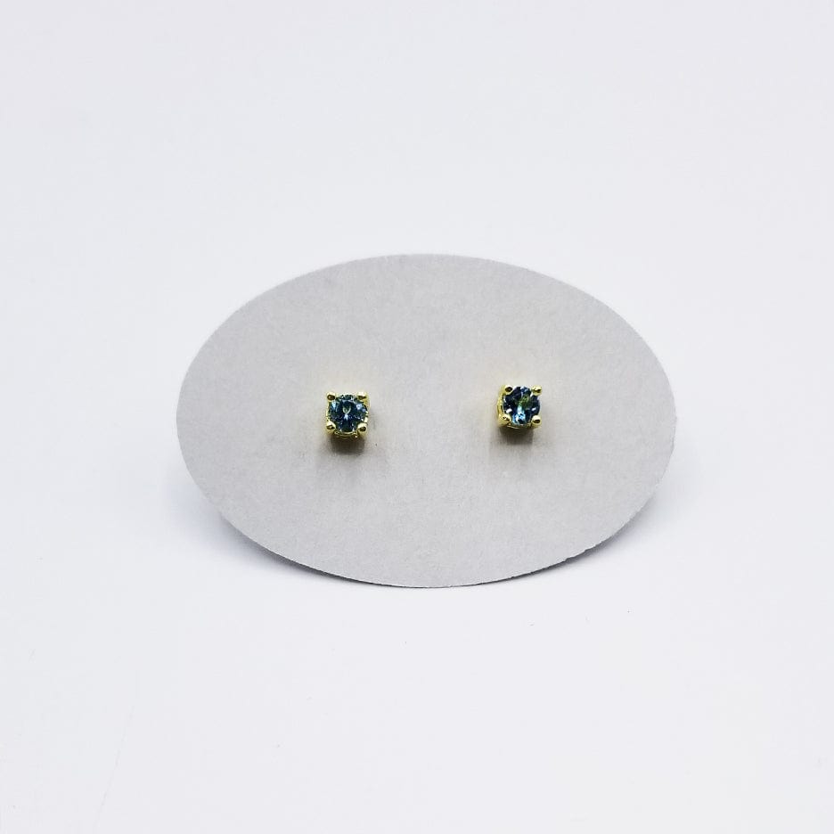 EAR-GPL Mini Swiss Blue Topaz Post Earring ~ Gold Plated