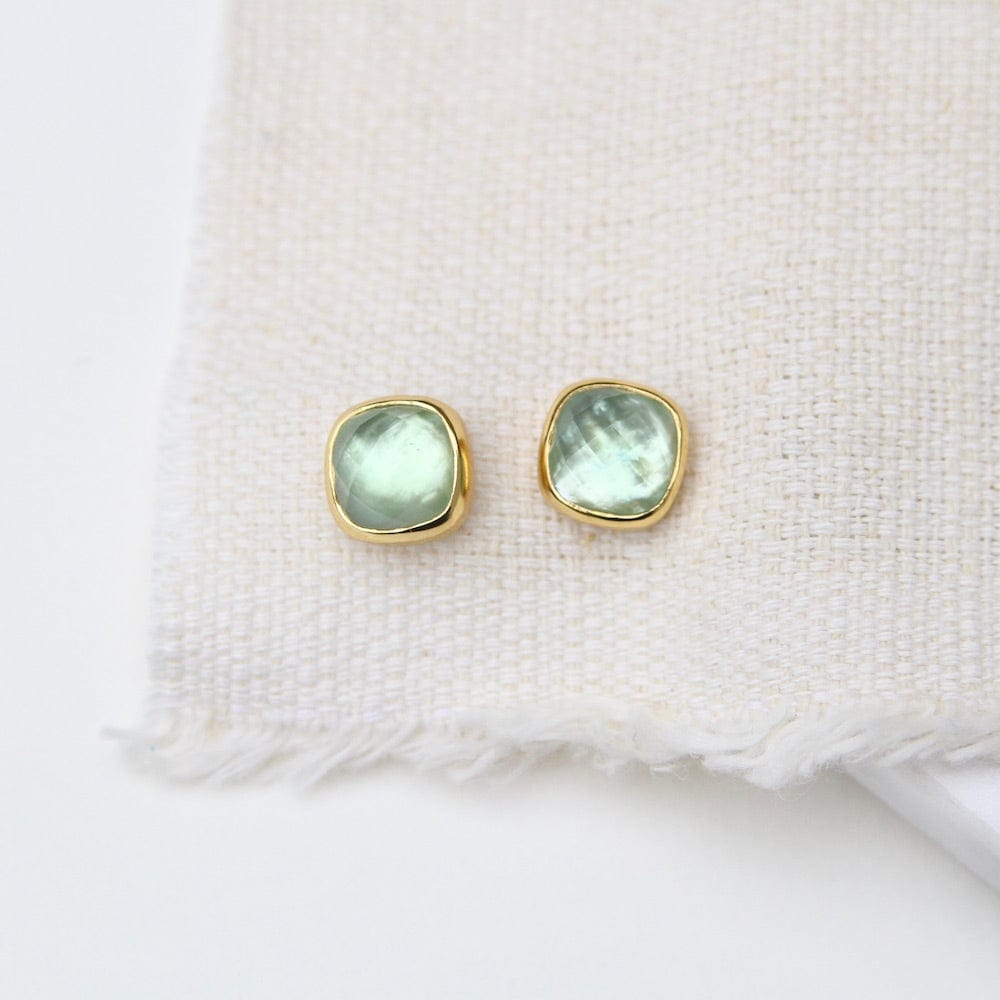 EAR-GPL Mint Asha Square Studs