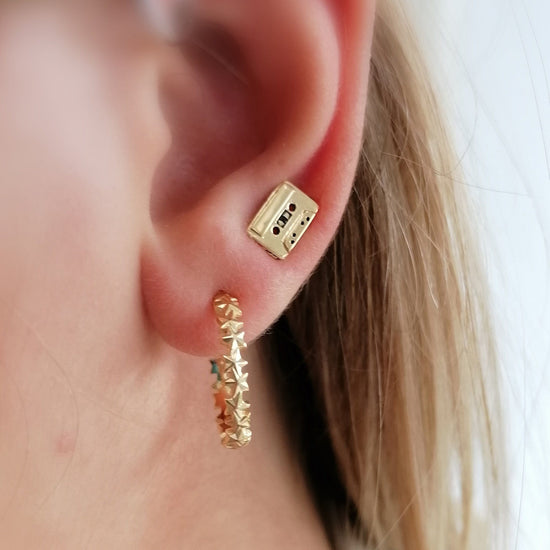 EAR-GPL Mix Tape Stud Earrings