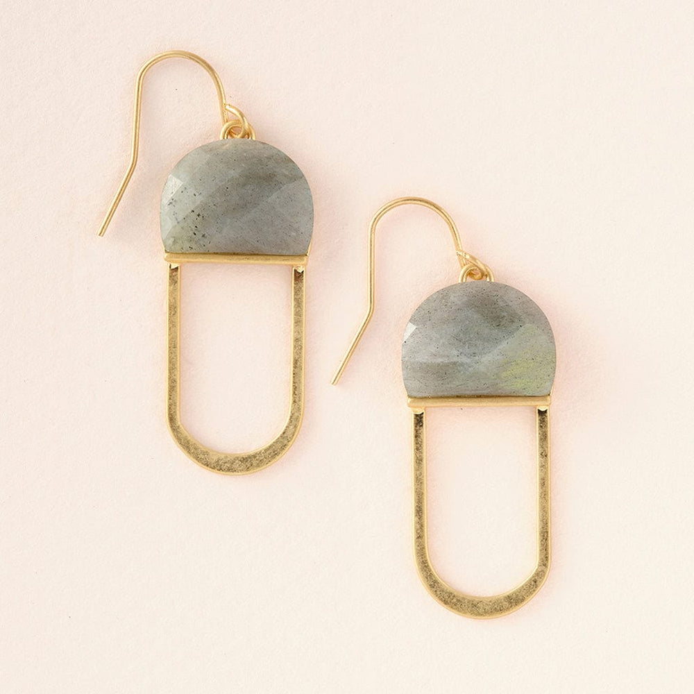 
                      
                        EAR-GPL Modern Stone Chandelier Earring - Labradorite & Gold
                      
                    