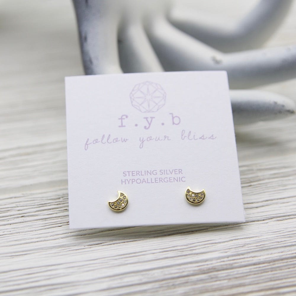 
                      
                        EAR-GPL Moon Studs -  14k Gold Plated Sterling Silver
                      
                    