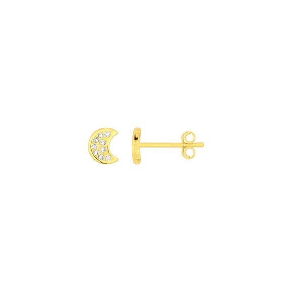 
                      
                        EAR-GPL Moon Studs -  14k Gold Plated Sterling Silver
                      
                    