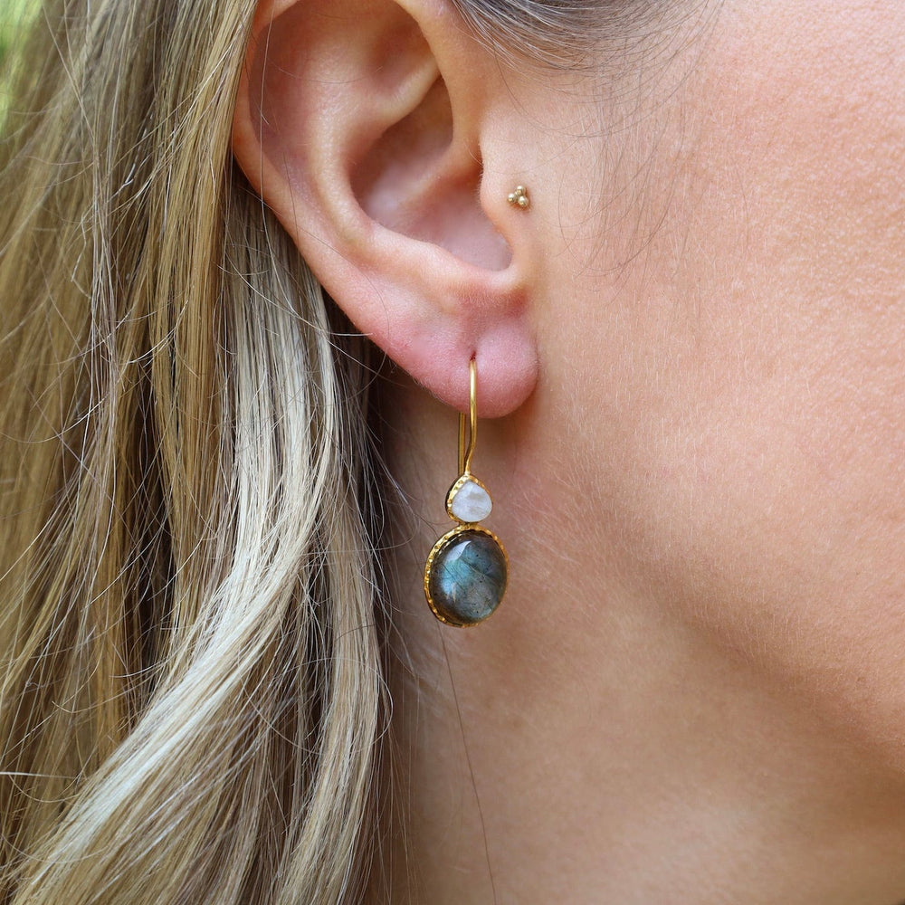 EAR-GPL Moonstone & Labradorite Earrings