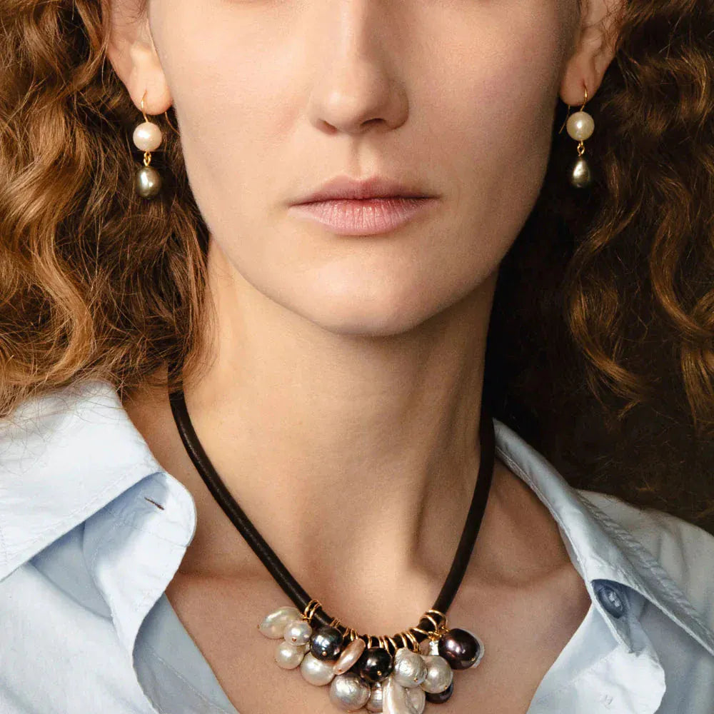 EAR-GPL Ombre Pearl Earrings Multi