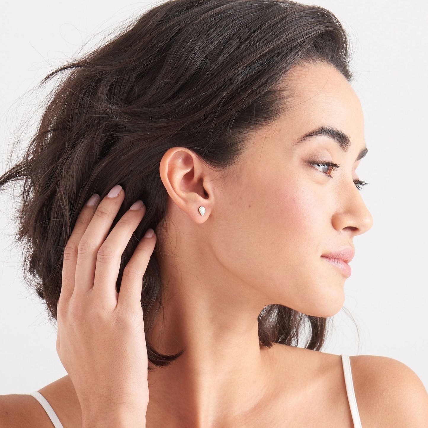 EAR-GPL Opal Color Gold Stud Earrings