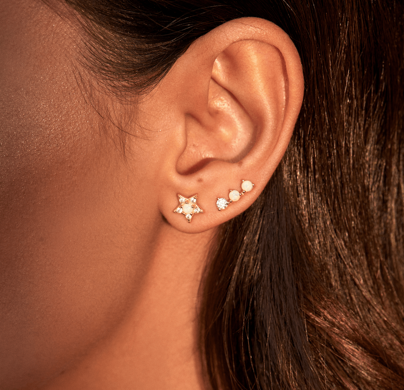 9ct Yellow Gold Open Star Hoop Earrings – Keanes Jewellers