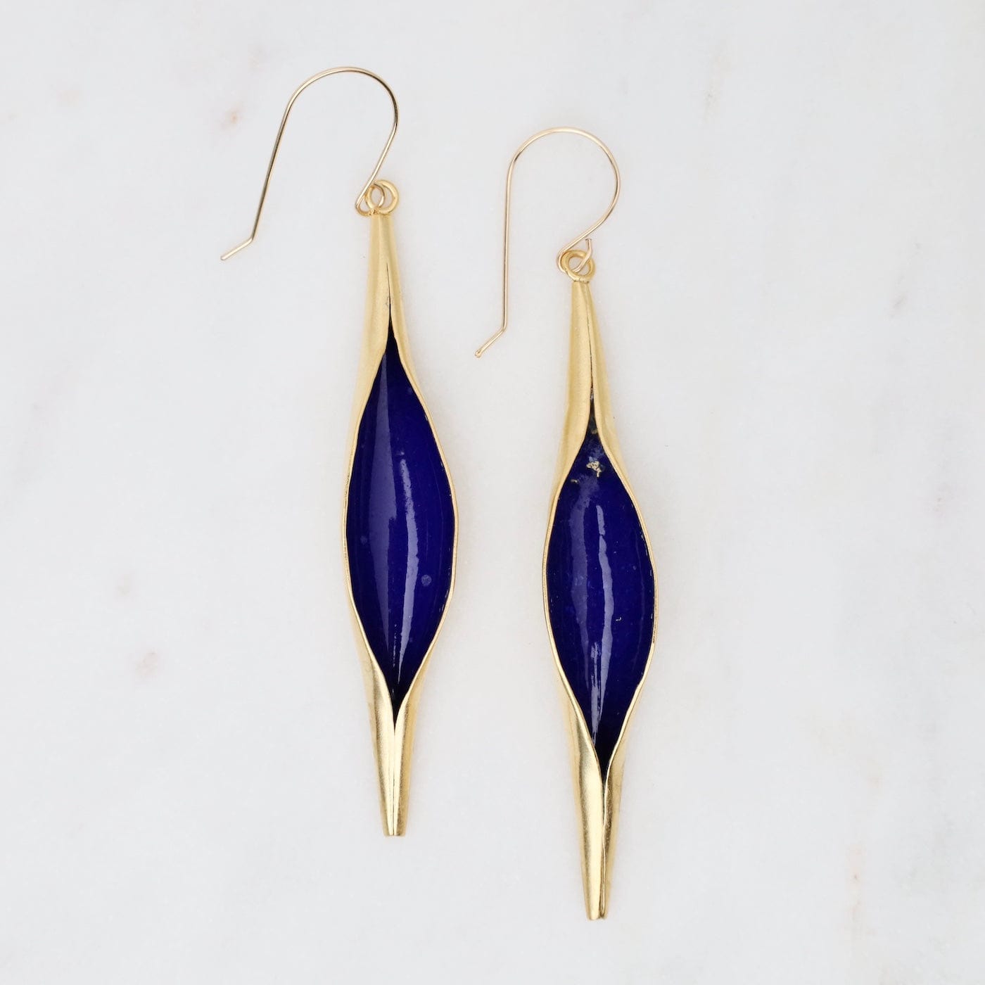 EAR-GPL Opening Pod Earrings in Cobalt