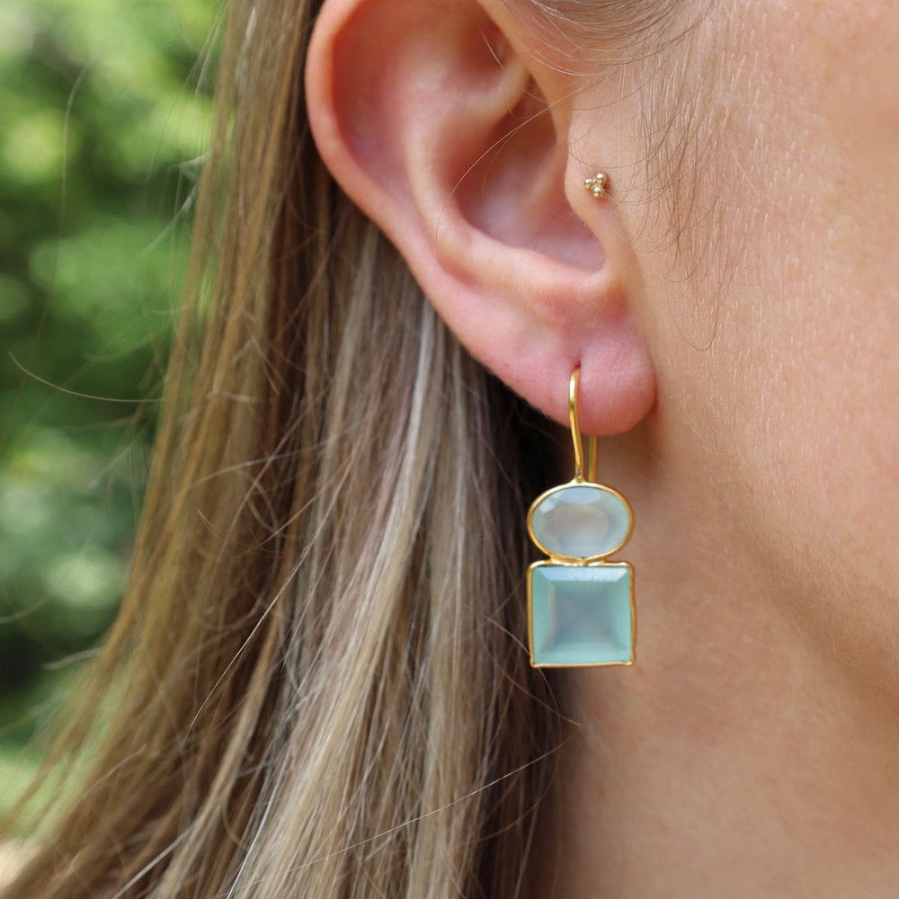 
                      
                        EAR-GPL Oval Square Aqua Chalcedony Earrings
                      
                    