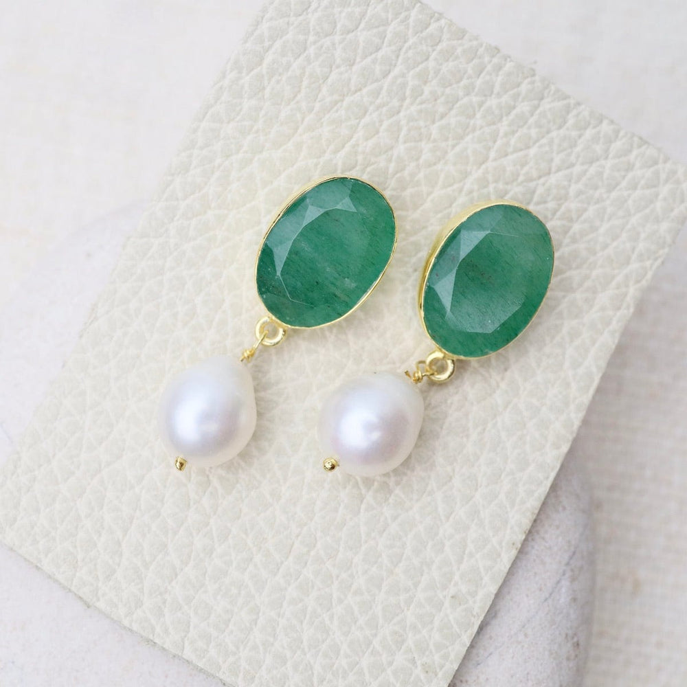 
                      
                        EAR-GPL Pearl and Green Aventurine Earrings
                      
                    