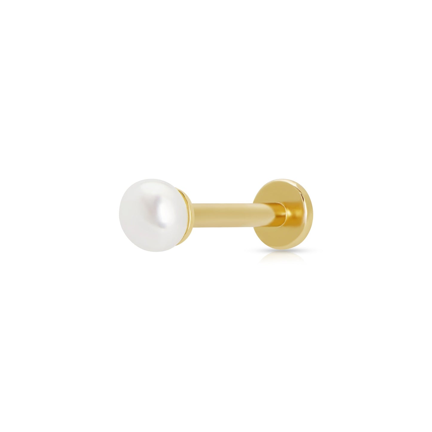 EAR-GPL Pearl Single Flat Back Stud Earring