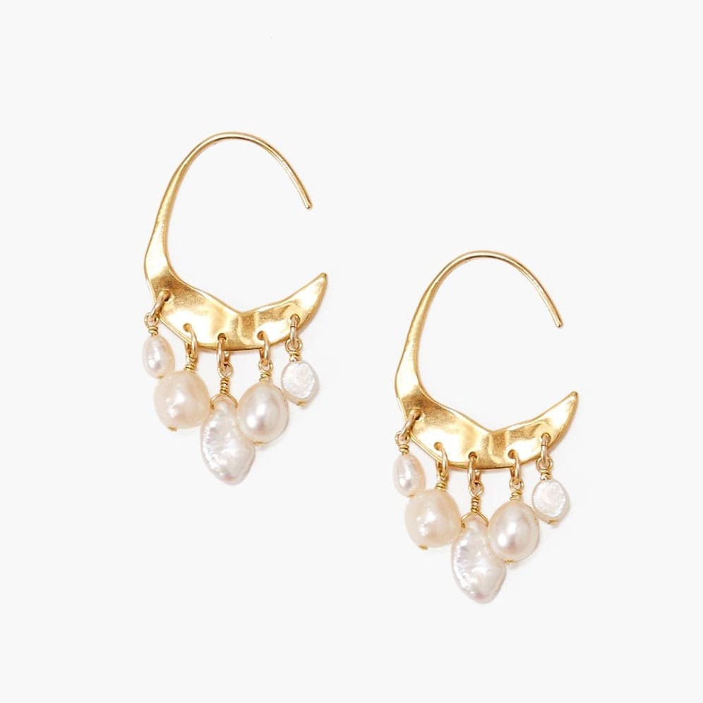 
                      
                        EAR-GPL Petite Crescent White Pearl and Gold Hoop Earrings
                      
                    