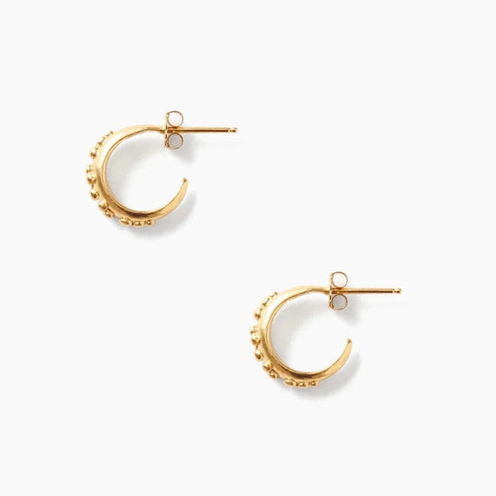Load image into Gallery viewer, EAR-GPL Petite Gold Sappho Hoops
